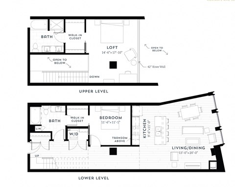 Floor plan for 2 beds, 2 baths, 1438 sqft